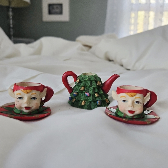 Other - Vintage Chadwick Miller Collectible Christmas Elf Tea Miniature Tiny Set